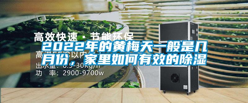 2022年的黃梅天一般是幾月份，家里如何有效的除濕