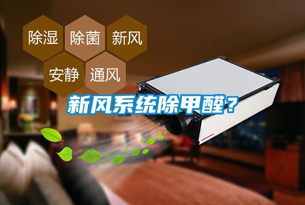 新風系統除甲醛？