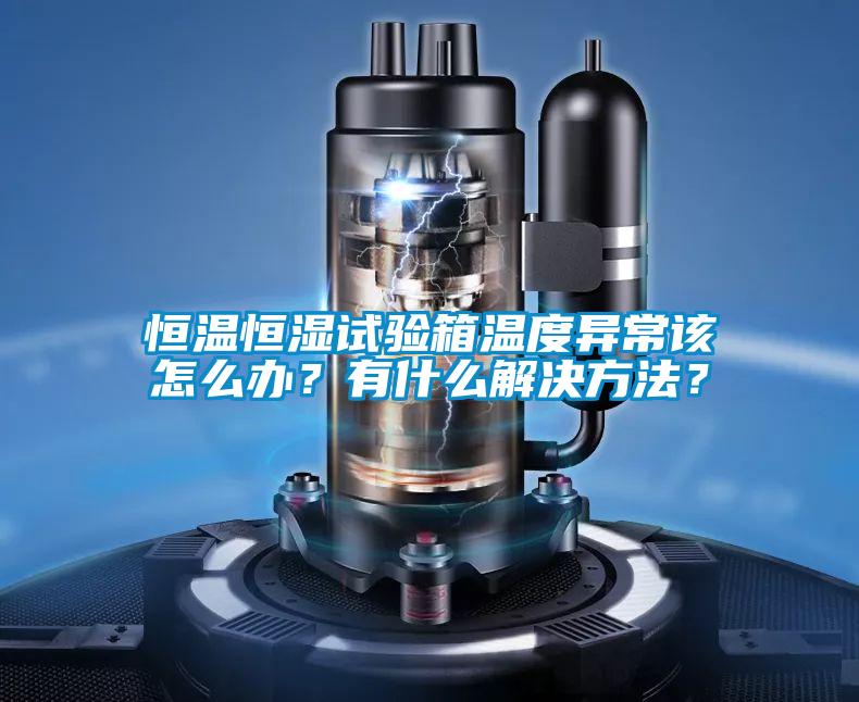 恒溫恒濕試驗(yàn)箱溫度異常該怎么辦？有什么解決方法？