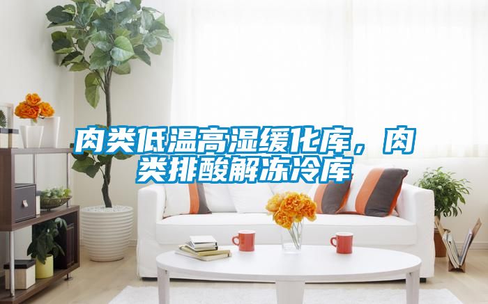 肉類低溫高濕緩化庫，肉類排酸解凍冷庫