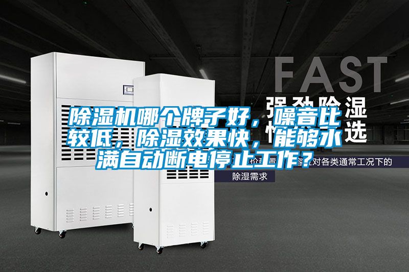除濕機哪個牌子好，噪音比較低，除濕效果快，能夠水滿自動斷電停止工作？