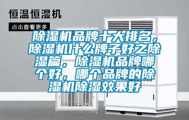 除濕機品牌十大排名，除濕機什么牌子好之除濕篇，除濕機品牌哪個好，哪個品牌的除濕機除濕效果好